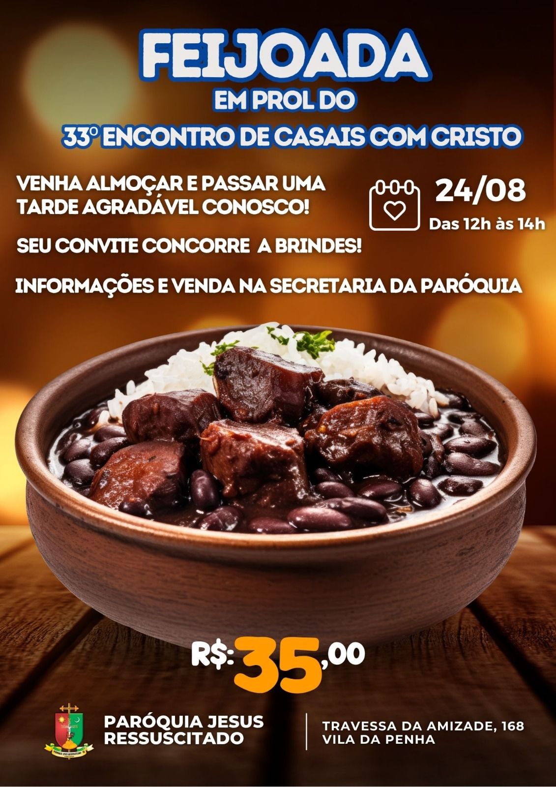 Feijoada do Encontro de Casais com Cristo 2025